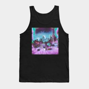 Broken City -Glitch Art Abstract Tank Top